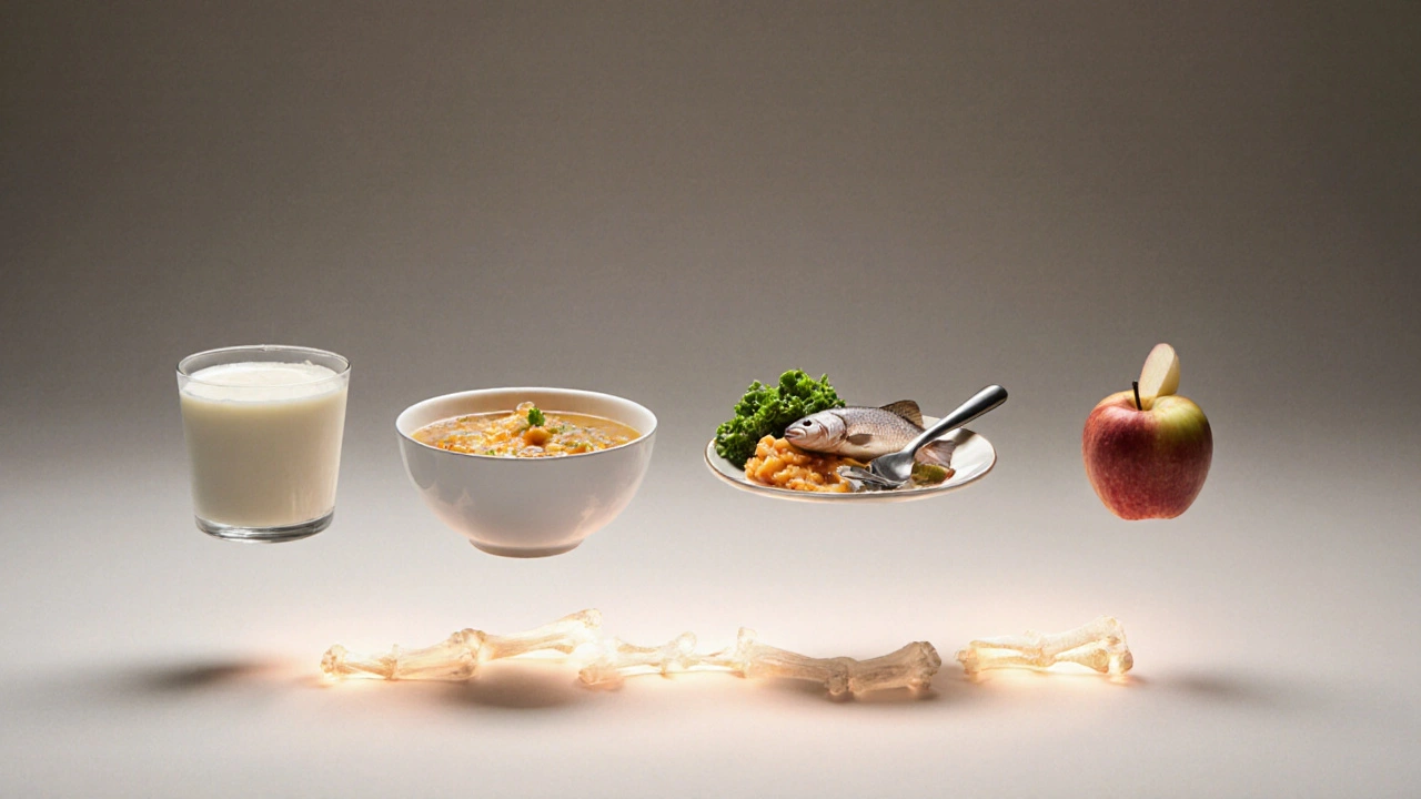 Časová osa jídel po implantaci: tekuté, měkké a postupně normální potraviny.