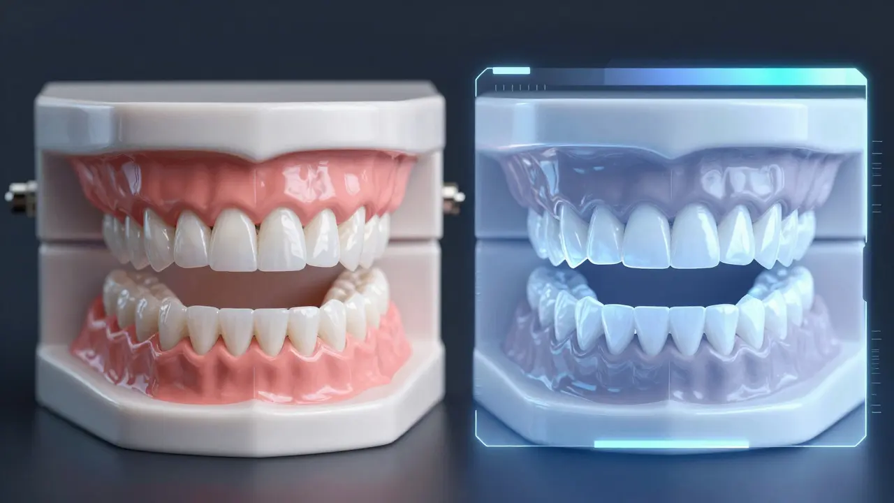 Digitální simulace úsměvu s holografickým překrytím na modelu čelisti