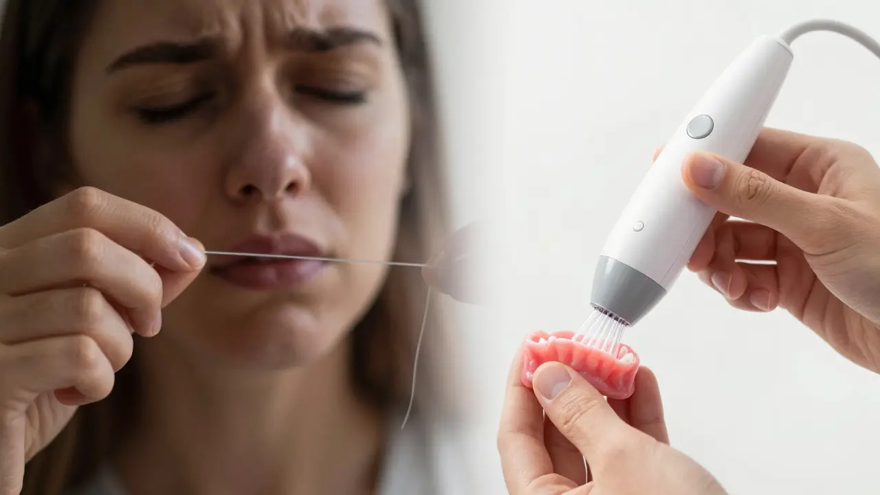 Srovnání ručního nitování s lehkým použitím ultrazvukového čističe